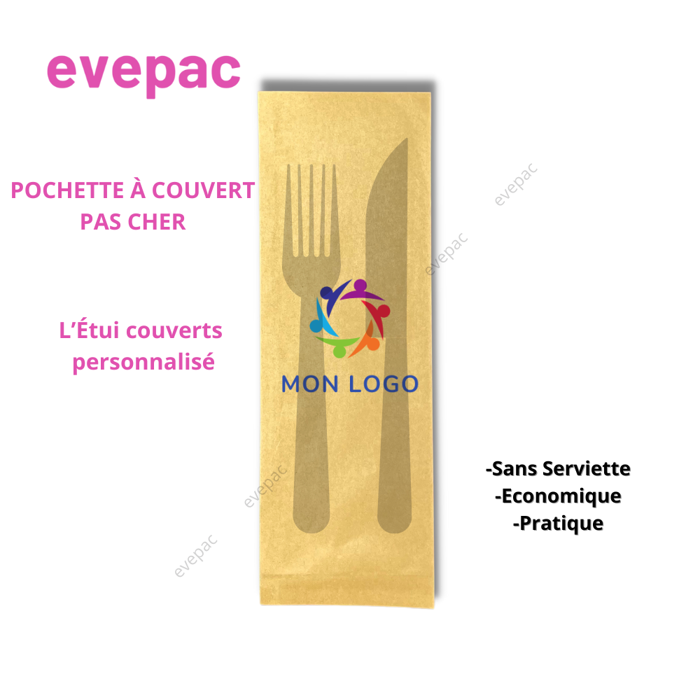 Pochette à couverts personnalisée