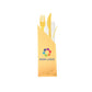 Kit couverts bambou personnalisé (Couteau, Fourchette, Cure-dents, serviette en papier)