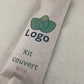 Kit couverts bambou personnalisé (Cuillère, Fourchette, Cure-dents, serviette en papier)